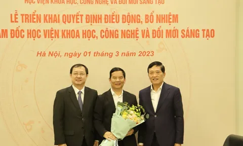 Thông báo triển khai quyết định điều động, bổ nhiệm Phó Giám đốc Học viện Khoa học, Công nghệ và Đổi mới sáng tạo