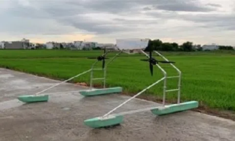 Nhà khoa học Việt chế tạo máy tự động gieo hạt và bón phân cho lúa