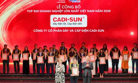 CADI-SUN lần thứ 11 vào Top 500 doanh nghiệp lớn nhất Việt Nam