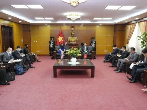 Thứ trưởng Bộ Công Thương Đỗ Thắng Hải tiếp đoàn Bộ Thương mại Hoa Kỳ