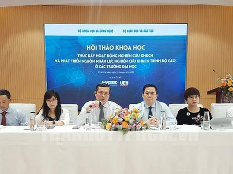 Hội thảo khoa học “Thúc đẩy hoạt động nghiên cứu khoa học công nghệ và phát triển nguồn nhân lực nghiên cứu khoa học công nghệ trình độ cao ở các trường đại học”