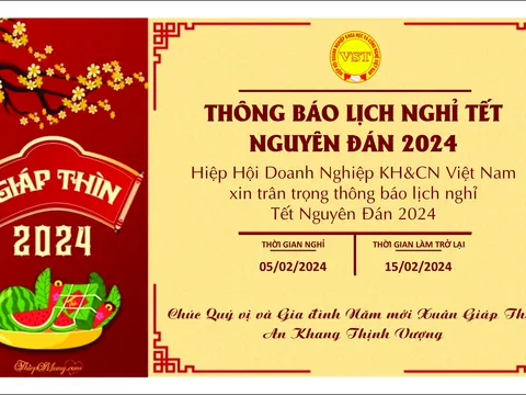 THÔNG BÁO LỊCH NGHỈ TẾT NGUYÊN ĐÁN 2024