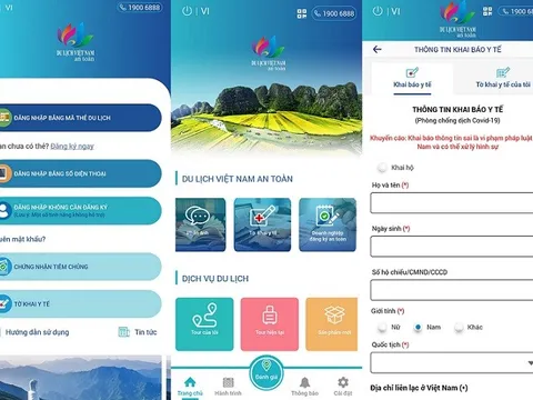 Ứng dụng “Du lịch Việt Nam an toàn” chính thức tích hợp tính năng Tờ khai y tế