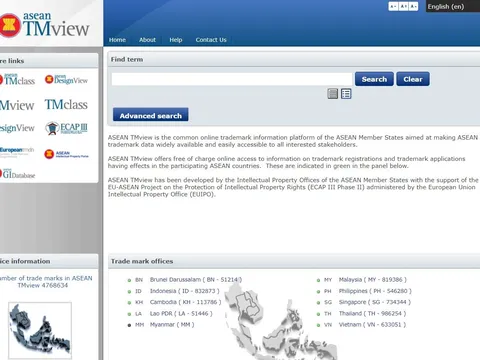 Tra cứu nhãn hiệu bằng phần mềm Asean TMView