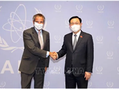 Chủ tịch Quốc hội Vương Đình Huệ gặp Tổng Giám đốc IAEA