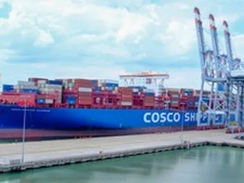 Cảng quốc tế Cái Mép đón tàu container có sức chứa lớn nhất từ trước đến nay