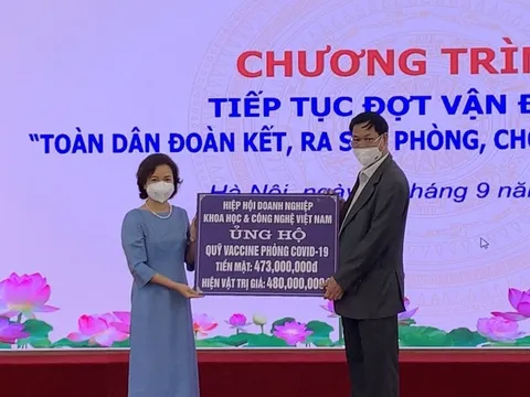Hiệp hội Doanh nghiệp Khoa học & Công nghệ Việt Nam ủng hộ 953 triệu đồng vào Quỹ vaccine phòng, chống dịch COVID-19