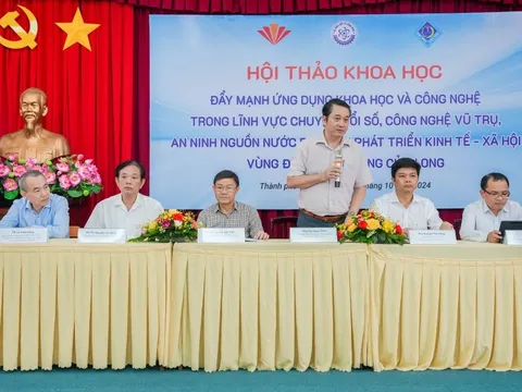 Ứng dụng KH&CN trong lĩnh vực chuyển đổi số, công nghệ vũ trụ, an ninh nguồn nước phục vụ phát triển vùng Đồng bằng sông Cửu Long