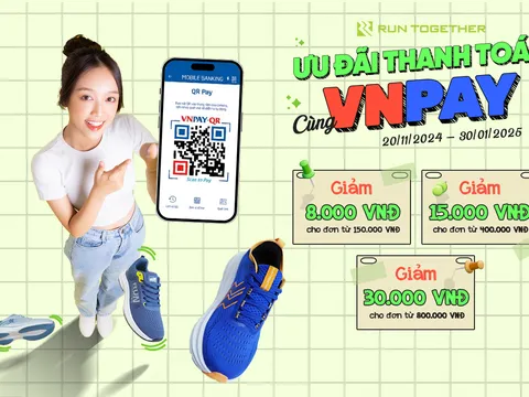 RUN TOGETHER HỢP TÁC CÙNG VNPAY-QR – ƯU ĐÃI HẤP DẪN DÀNH CHO KHÁCH HÀNG KHI THANH TOÁN